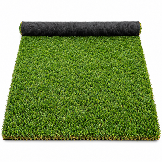 KALA 6.5 x 10 ft artificial grass turf roll partly unrolled on a white background.