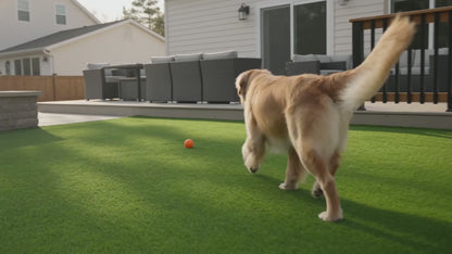 KALA artificial turf product video with illustrated lifestyle scenes and backing layers.